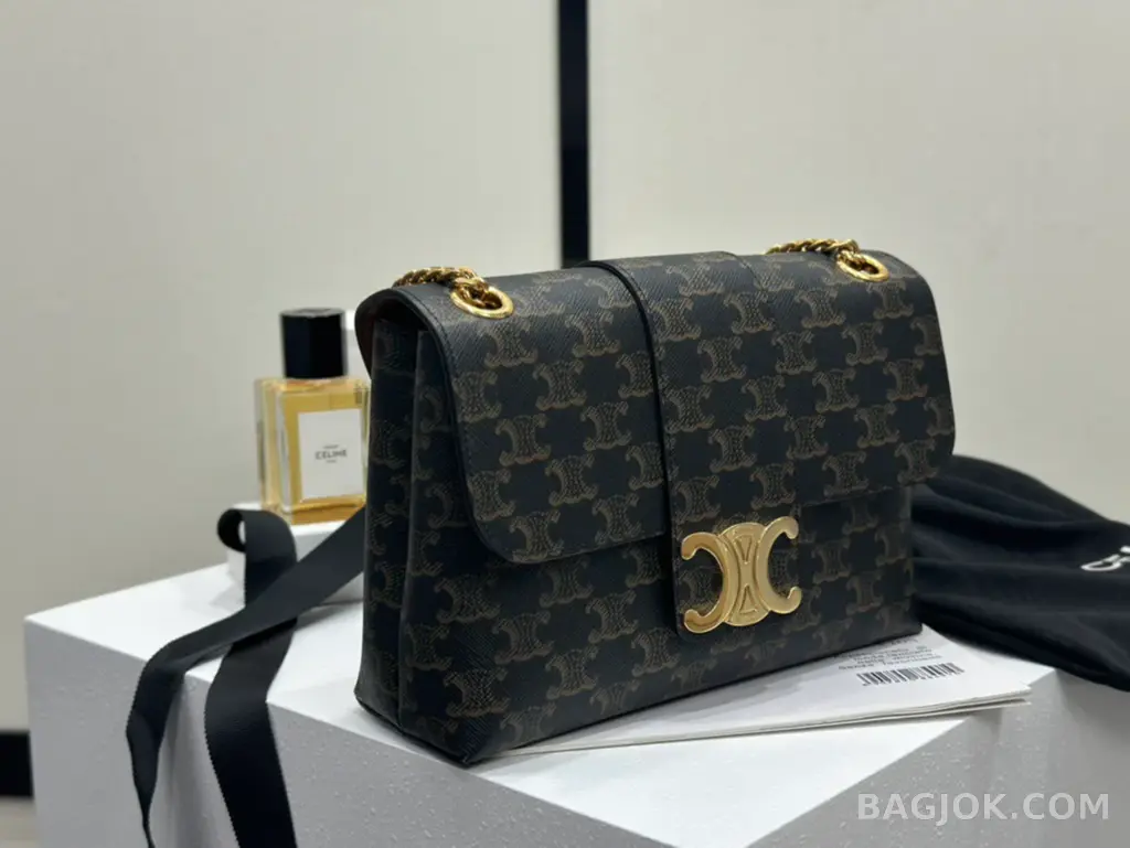 셀린느 CELINE 미디움 빅투아르 체인백 캔버스 상세 이미지