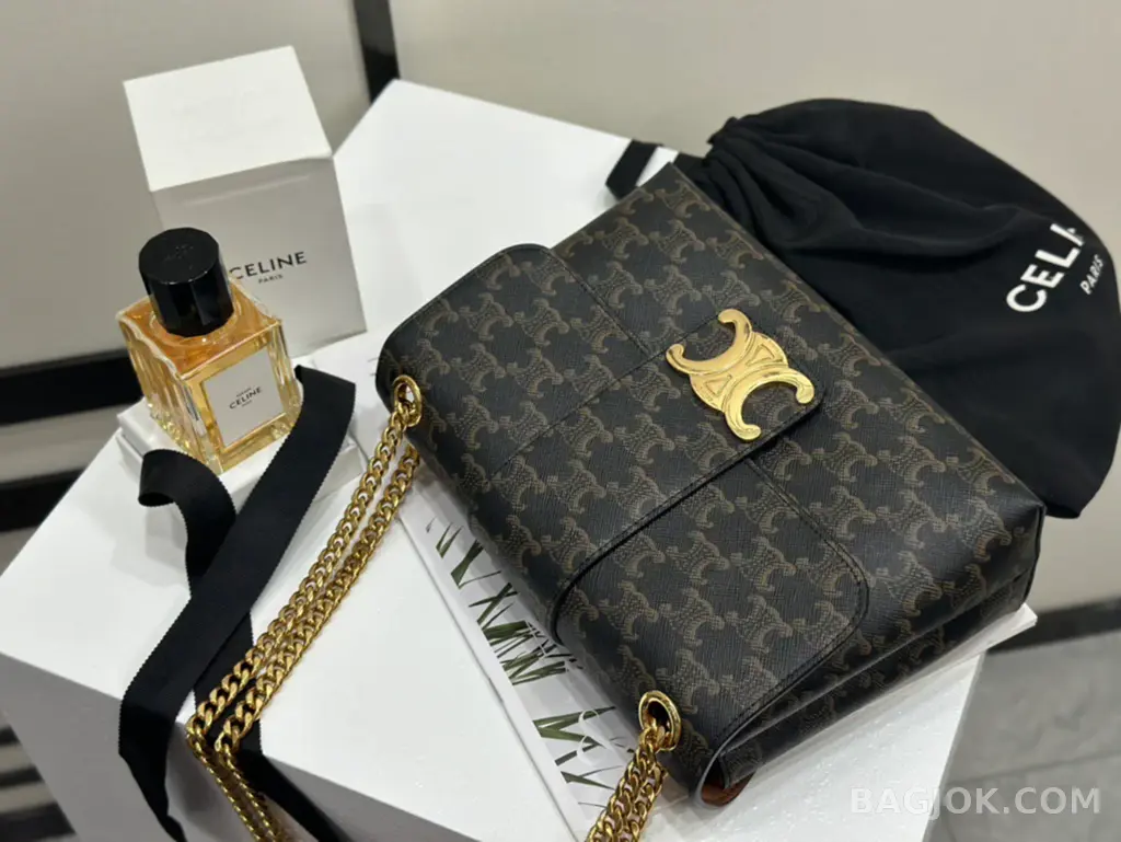 셀린느 CELINE 미디움 빅투아르 체인백 캔버스 상세 이미지