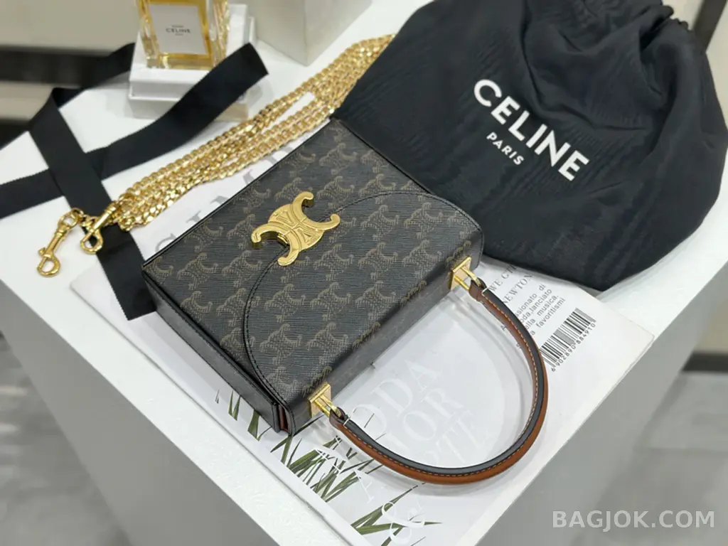셀린느 CELINE 트리옹프 블랑딘 박스백 캔버스 스몰 상세 이미지