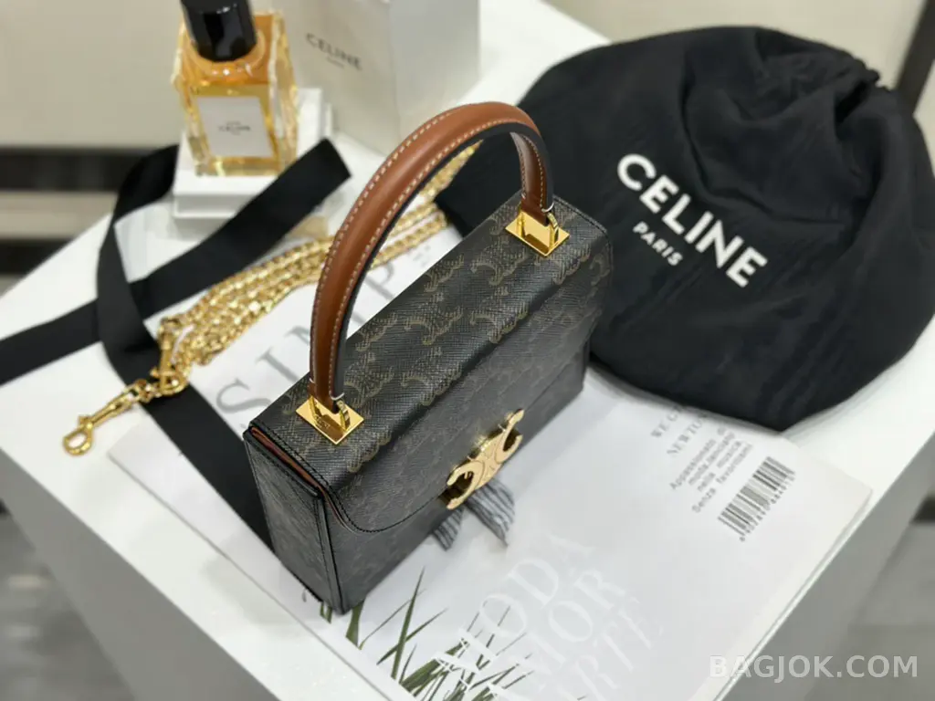셀린느 CELINE 트리옹프 블랑딘 박스백 캔버스 스몰 상세 이미지