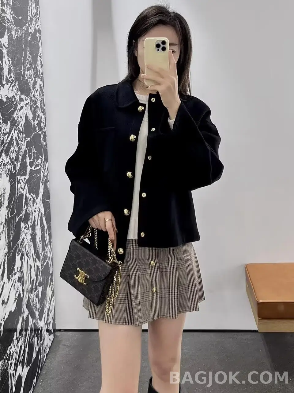 셀린느 CELINE 트리옹프 블랑딘 박스백 캔버스 스몰 상세 이미지