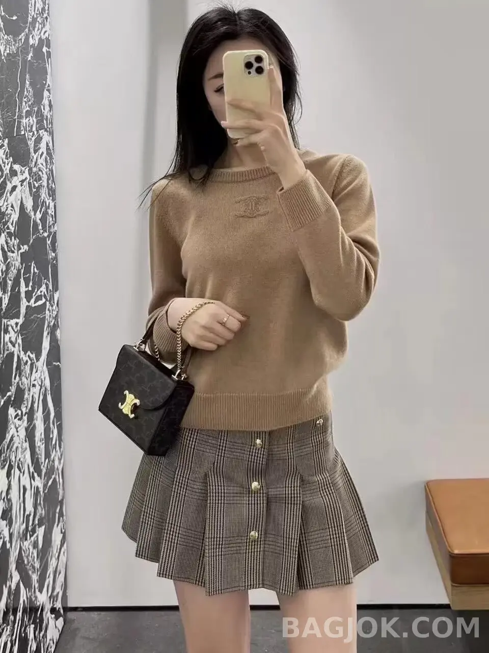 셀린느 CELINE 트리옹프 블랑딘 박스백 캔버스 스몰 상세 이미지