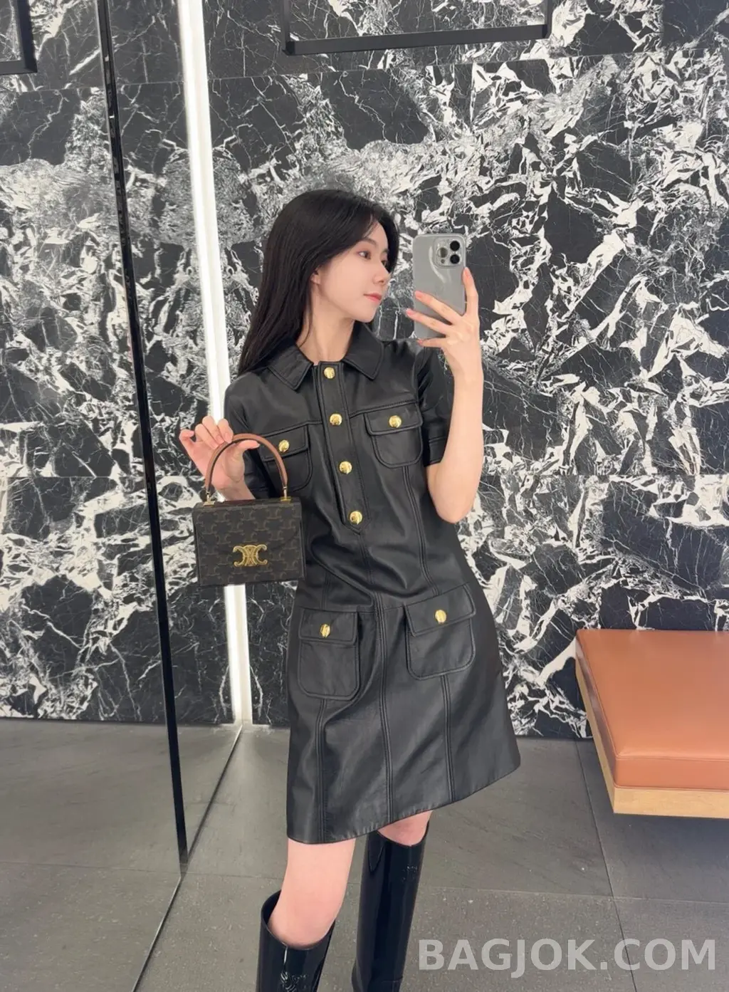 셀린느 CELINE 트리옹프 블랑딘 박스백 캔버스 스몰 상세 이미지