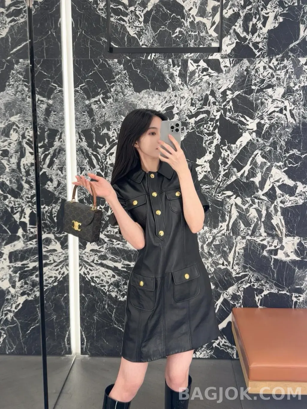 셀린느 CELINE 트리옹프 블랑딘 박스백 캔버스 스몰 상세 이미지
