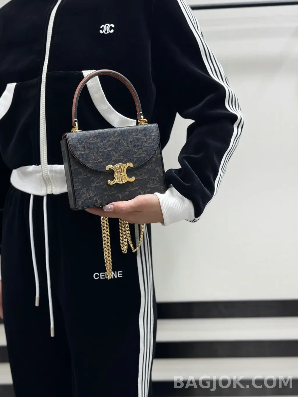 셀린느 CELINE 트리옹프 블랑딘 박스백 캔버스 스몰 상세 이미지