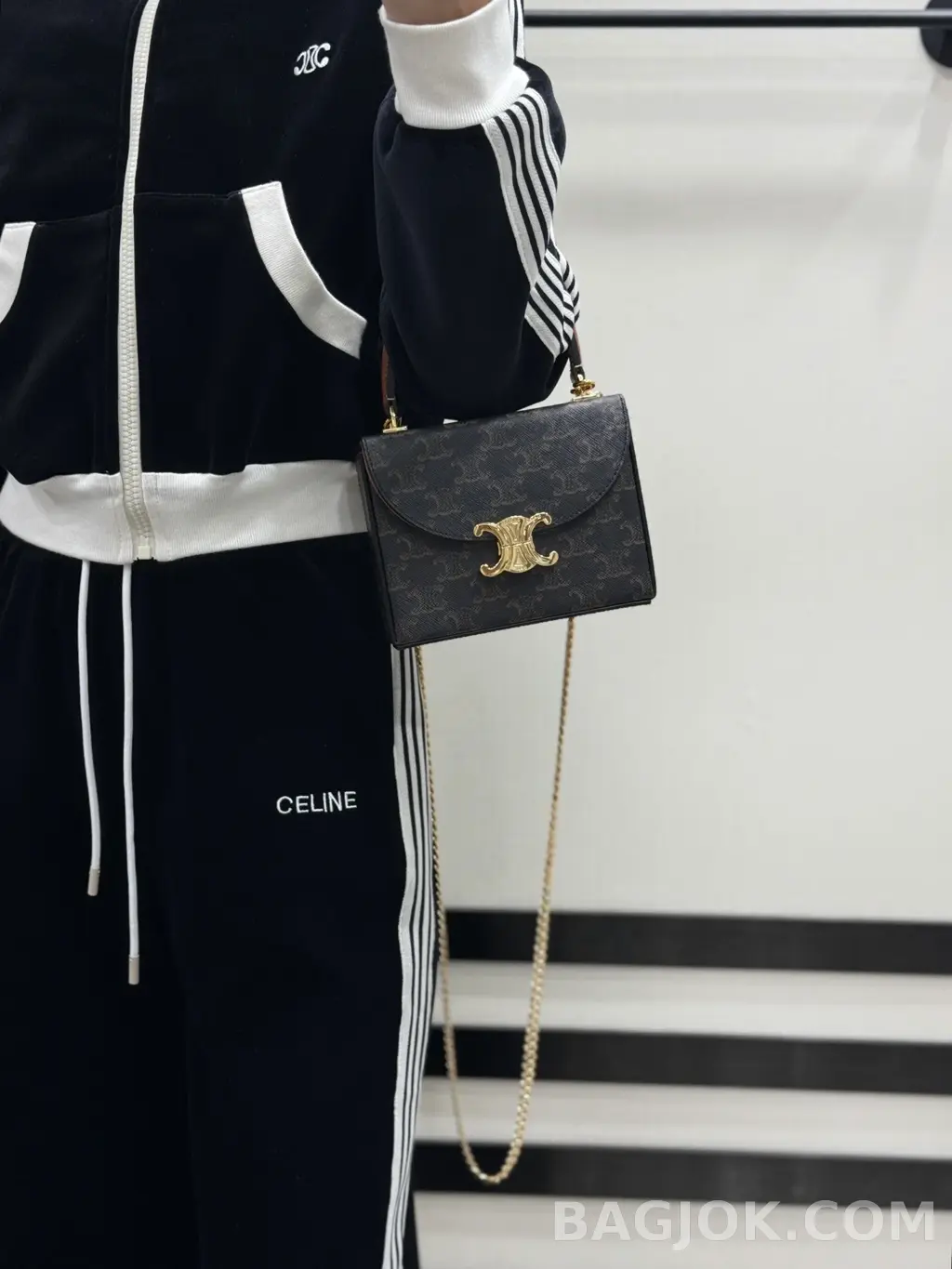 셀린느 CELINE 트리옹프 블랑딘 박스백 캔버스 스몰 상세 이미지