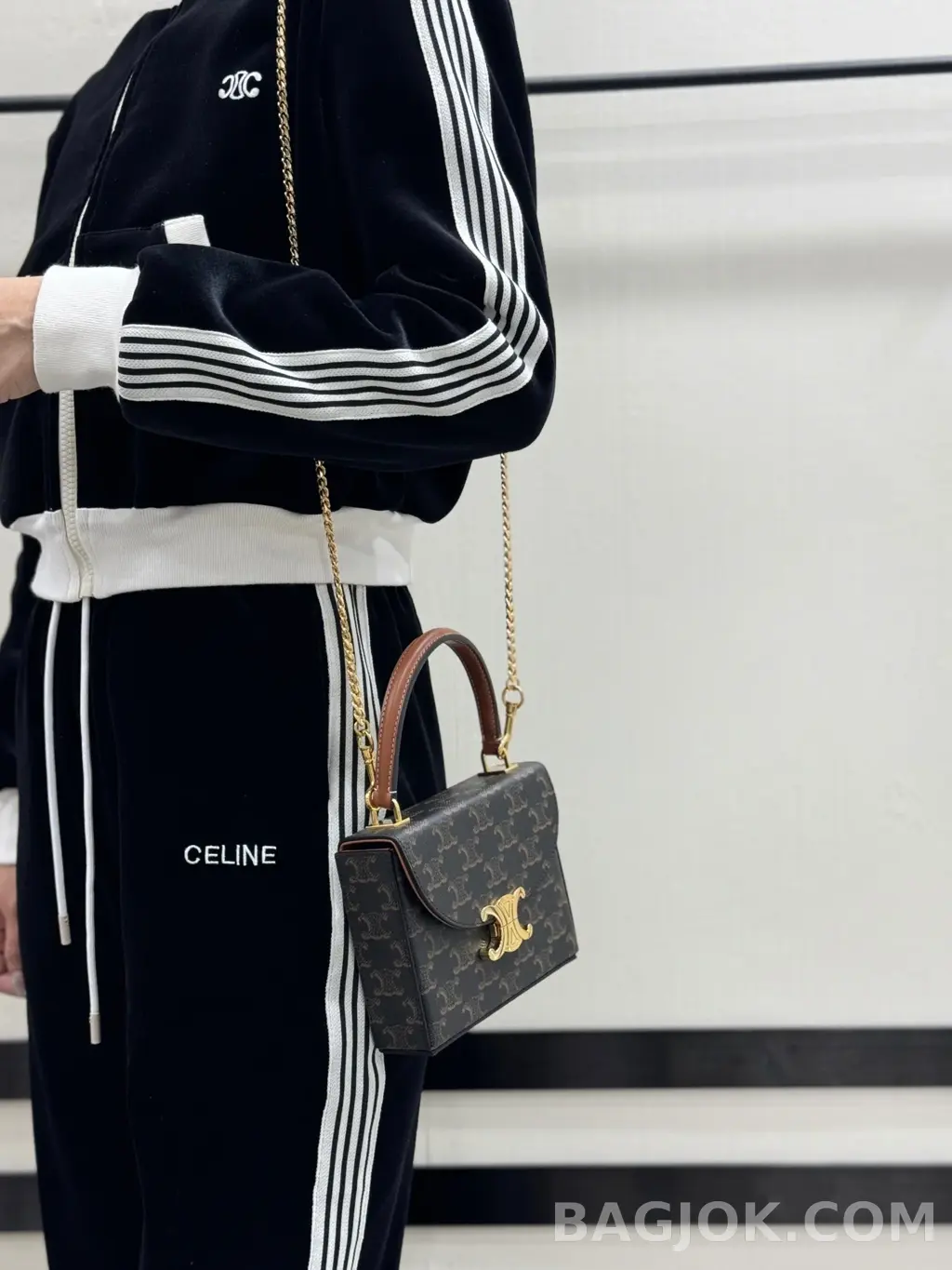 셀린느 CELINE 트리옹프 블랑딘 박스백 캔버스 스몰 상세 이미지