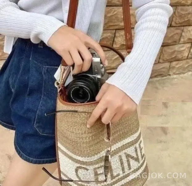 셀린느 CELINE 라피아 16 버킷백 상세 이미지