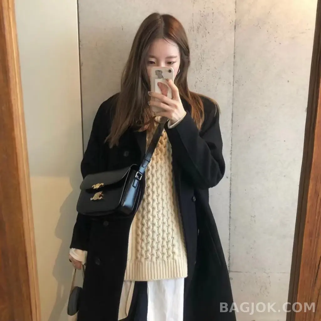 셀린느 CELINE 트리옹프 숄더백 미디움  상세 이미지