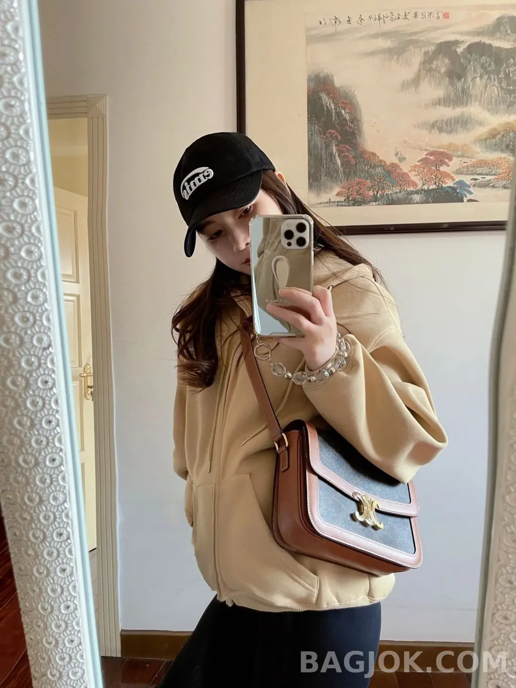 셀린느 CELINE 트리옹프 숄더백 캔버스 미디움 상세 이미지