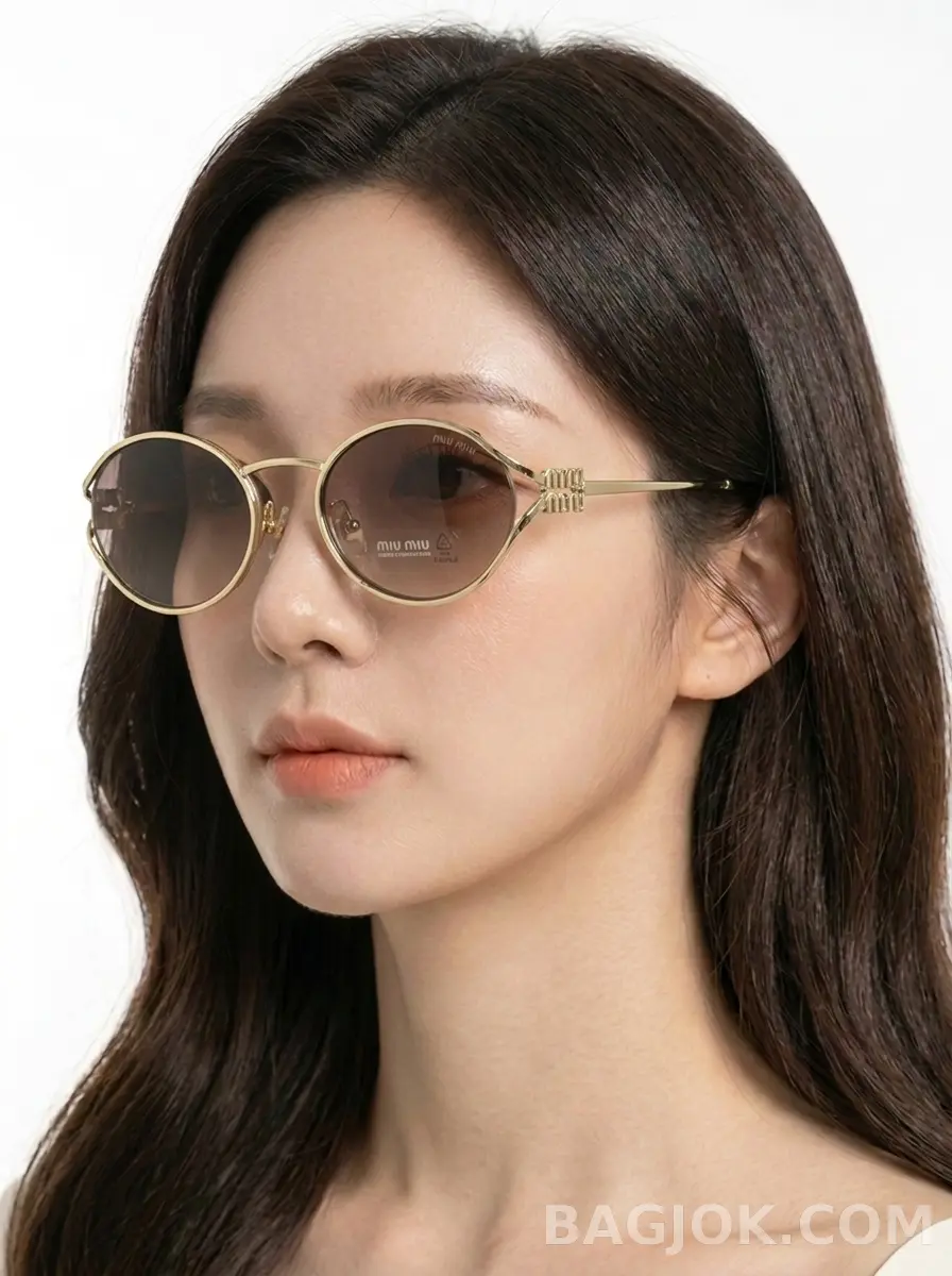 MIU MIU SMU52Y 오벌 메탈 Sunglasses_대표이미지