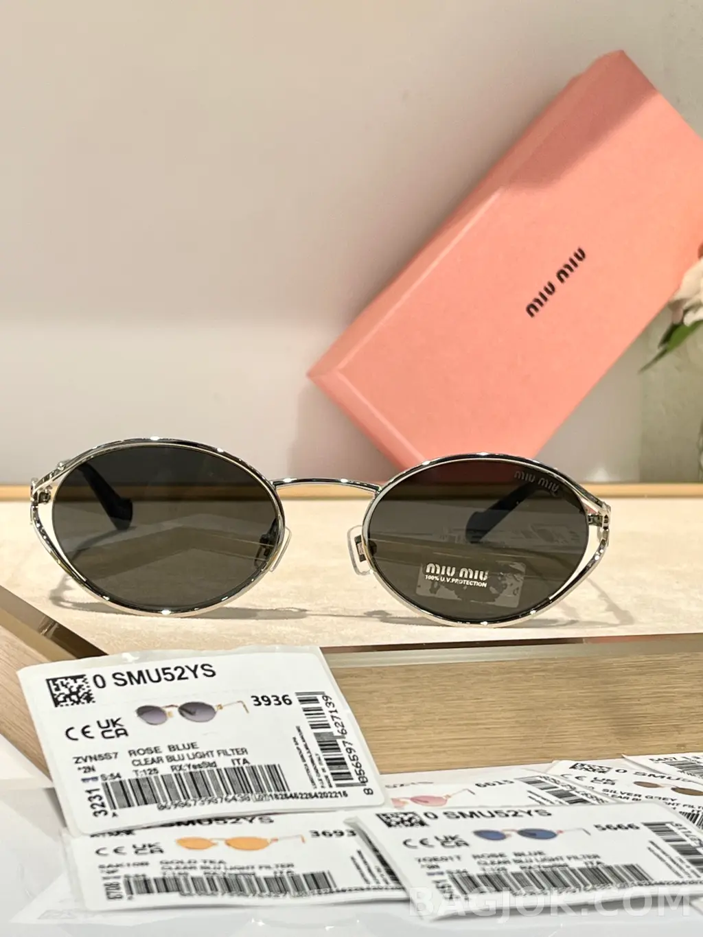 미우미우 MIU MIU SMU52Y 오벌 메탈 Sunglasses 상세 이미지