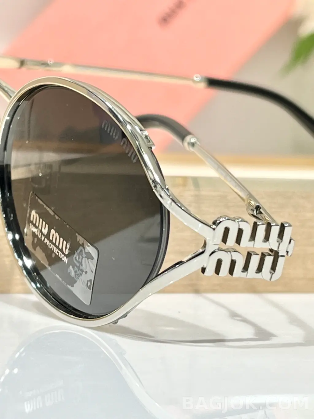 미우미우 MIU MIU SMU52Y 오벌 메탈 Sunglasses 상세 이미지