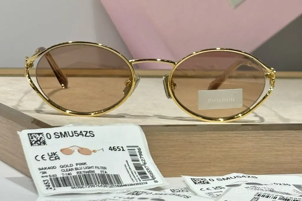 미우미우 MIU MIU SMU52Y 오벌 메탈 Sunglasses 상세 이미지