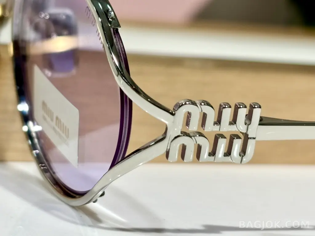 미우미우 MIU MIU SMU52Y 오벌 메탈 Sunglasses 상세 이미지