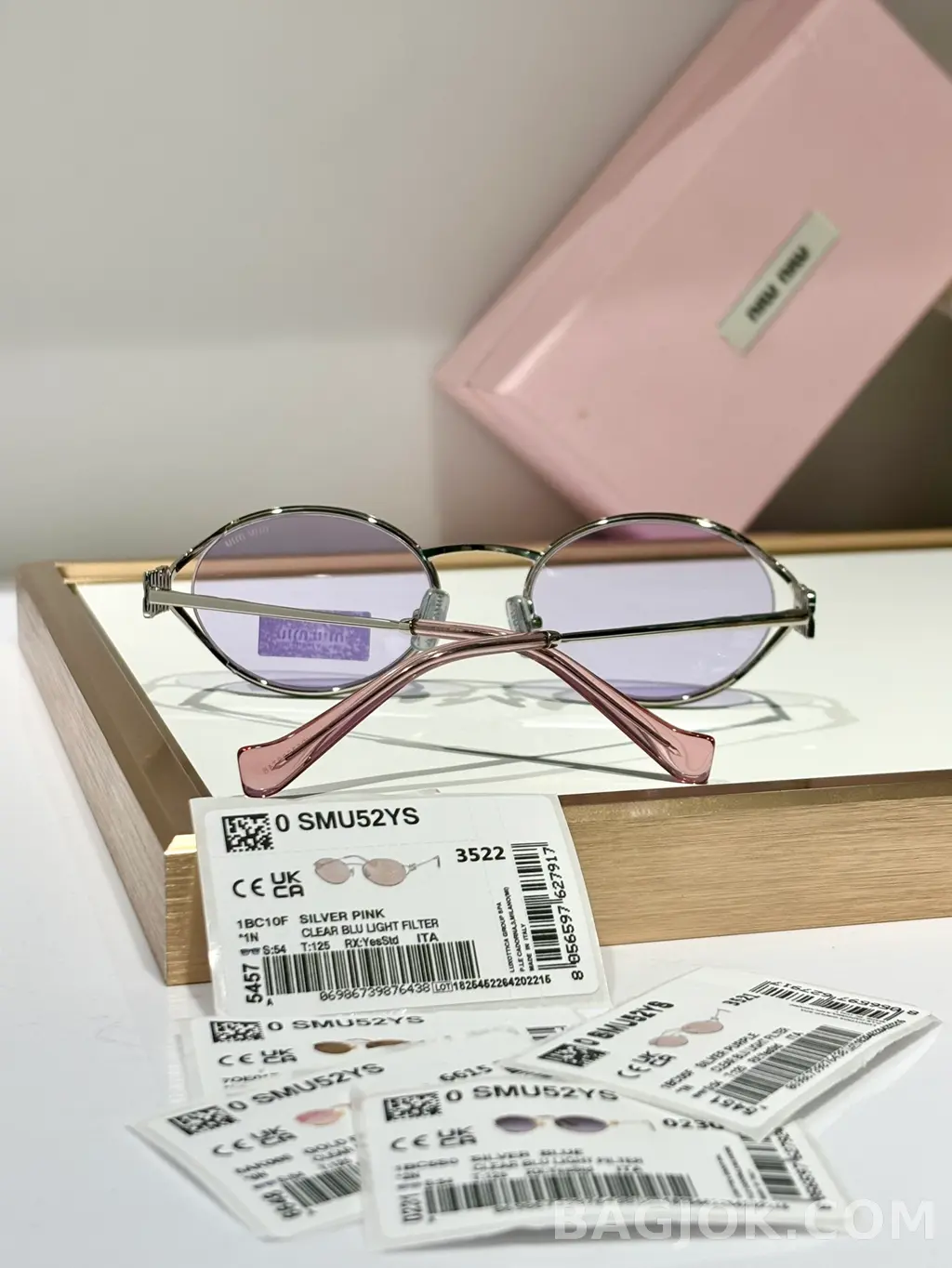 미우미우 MIU MIU SMU52Y 오벌 메탈 Sunglasses 상세 이미지