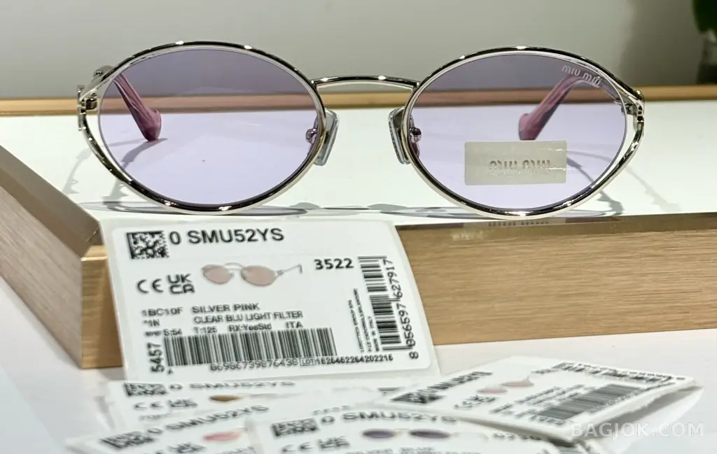 미우미우 MIU MIU SMU52Y 오벌 메탈 Sunglasses 상세 이미지