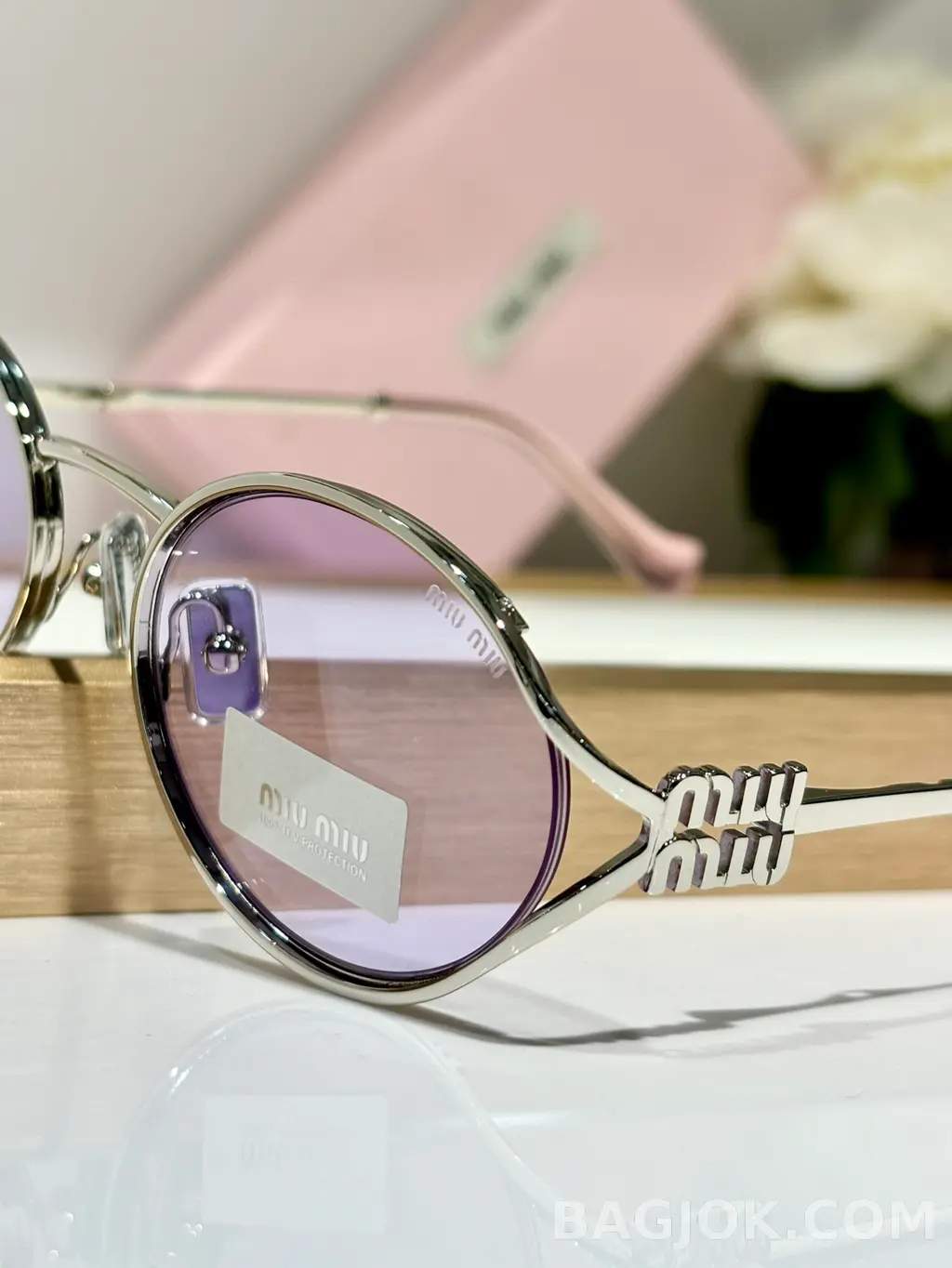 미우미우 MIU MIU SMU52Y 오벌 메탈 Sunglasses 상세 이미지