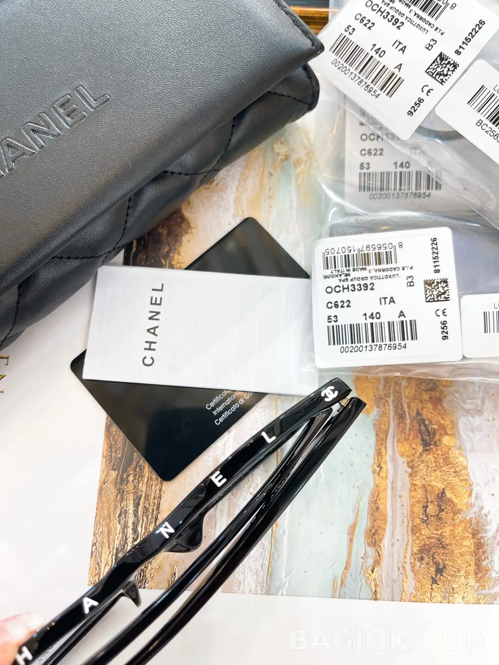 샤넬 CHANEL CH3392 블랙 스퀘어 안경 상세 이미지