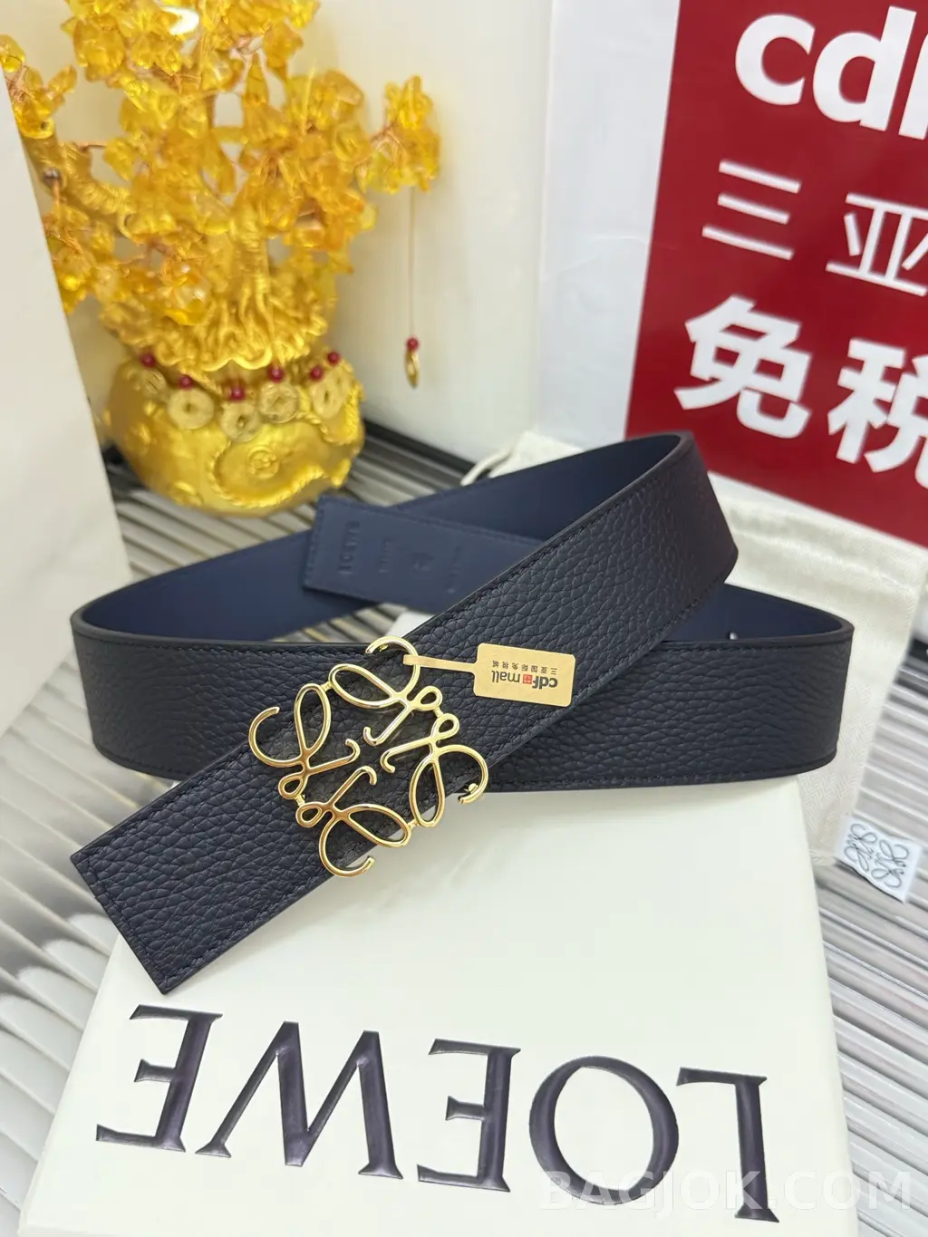 로에베 로에베 아나그램 리버시블 가죽 벨트 4cm 상세 이미지