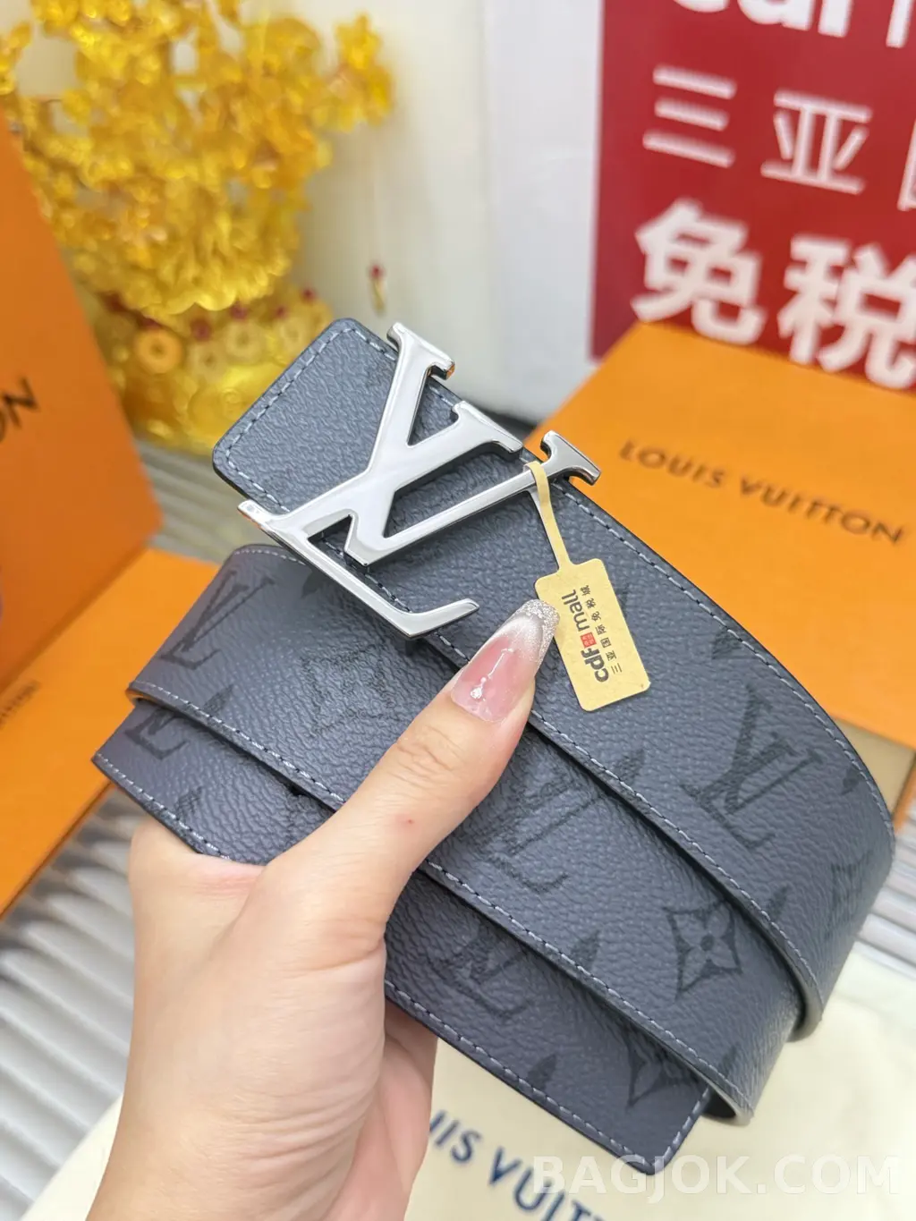 루이비통 루이비통 모노그램 이클립스 라인 벨트 4cm 상세 이미지