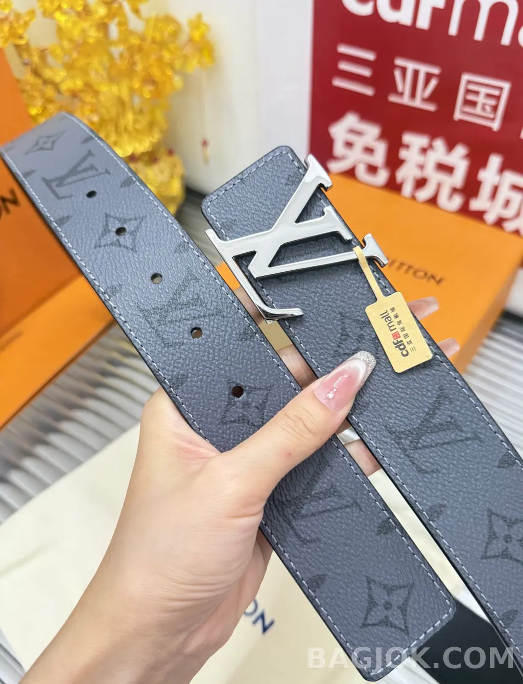 루이비통 루이비통 모노그램 이클립스 라인 벨트 4cm 상세 이미지