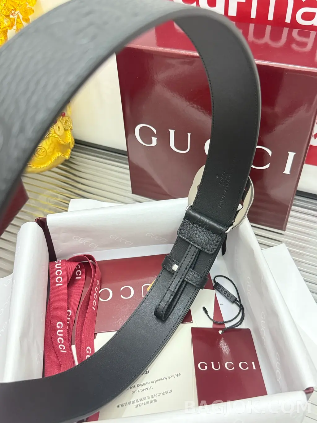 구찌 구찌 G 버클 리버서블 벨트 4cm 상세 이미지