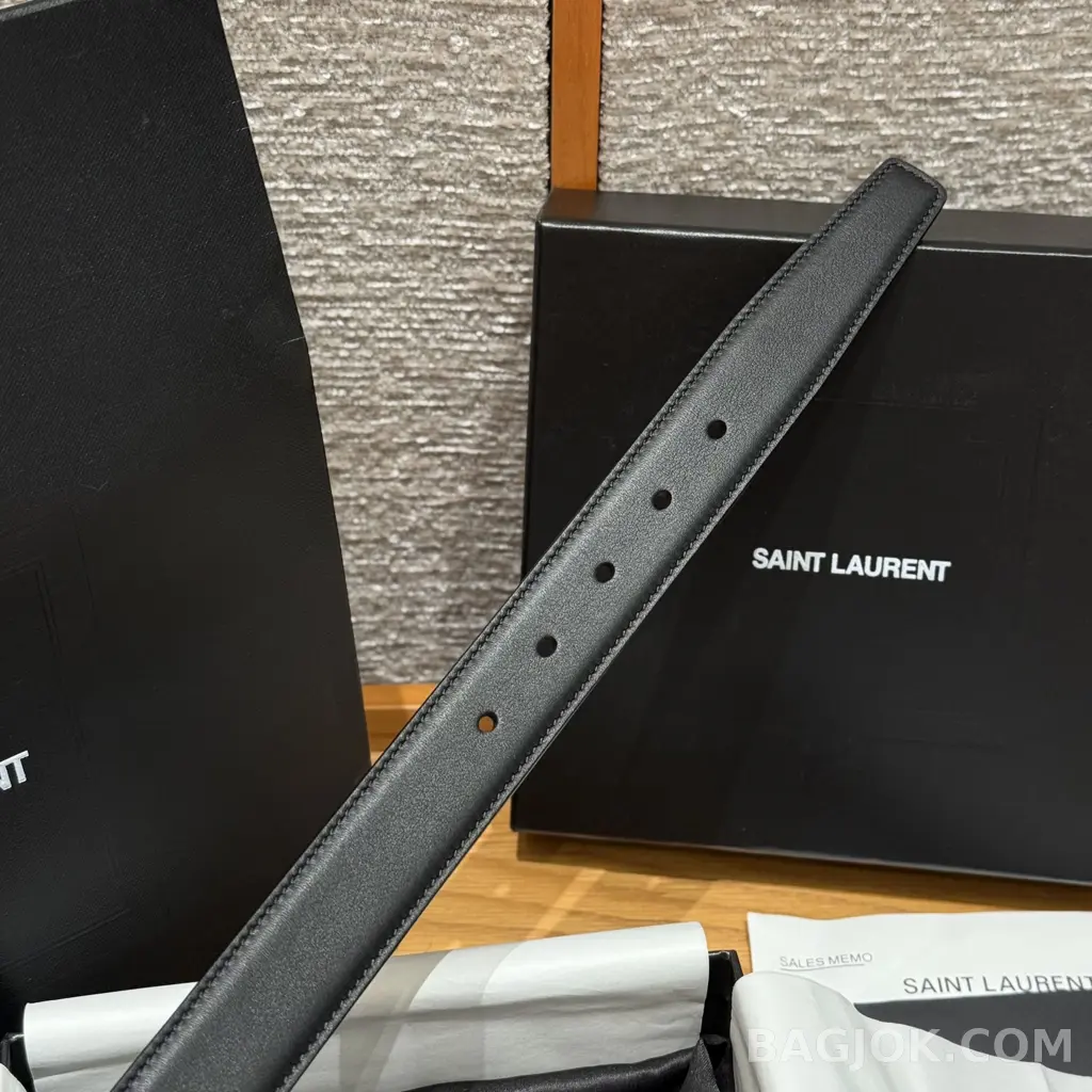 생로랑 생로랑 YSL 모노그램 레더 벨트 상세 이미지