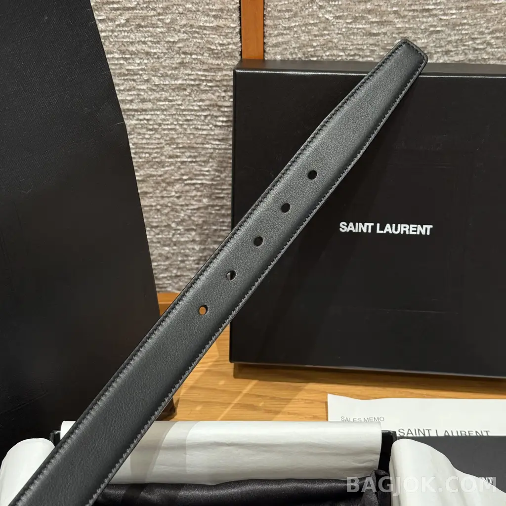 생로랑 생로랑 YSL 모노그램 레더 벨트 상세 이미지