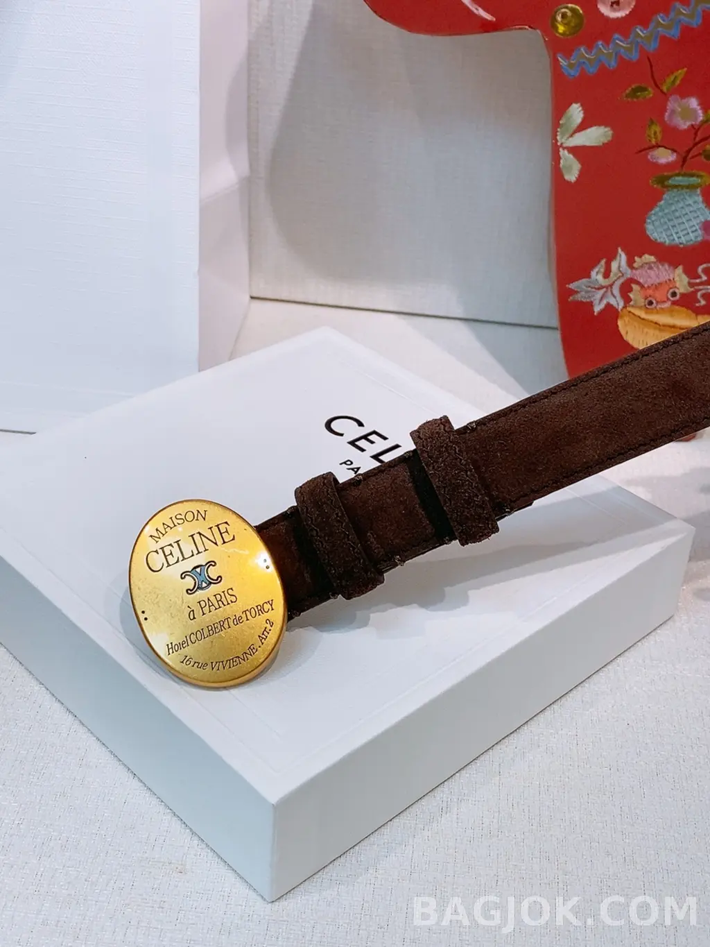 셀린느 셀린느 메종 벨트 금장 2.5cm 스웨이드 금장  상세 이미지