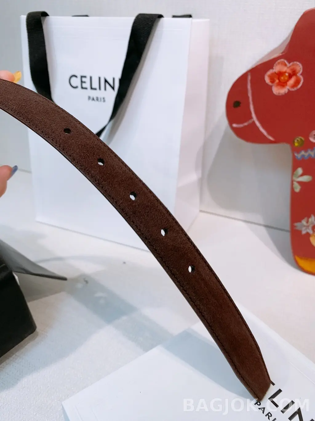 셀린느 셀린느 메종 벨트 금장 2.5cm 스웨이드 금장  상세 이미지