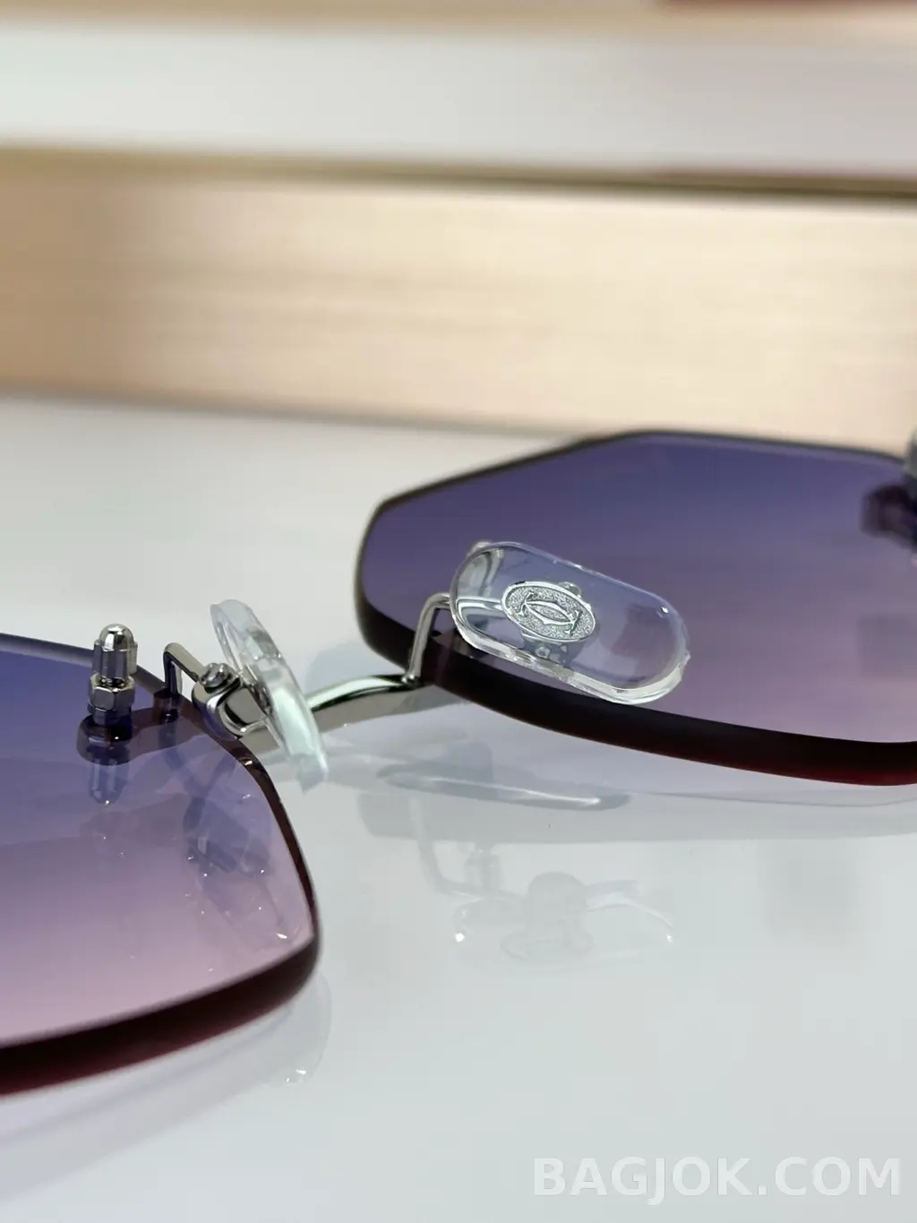 까르띠에 Cartier CT0593O Rimless Sunglasses 상세 이미지