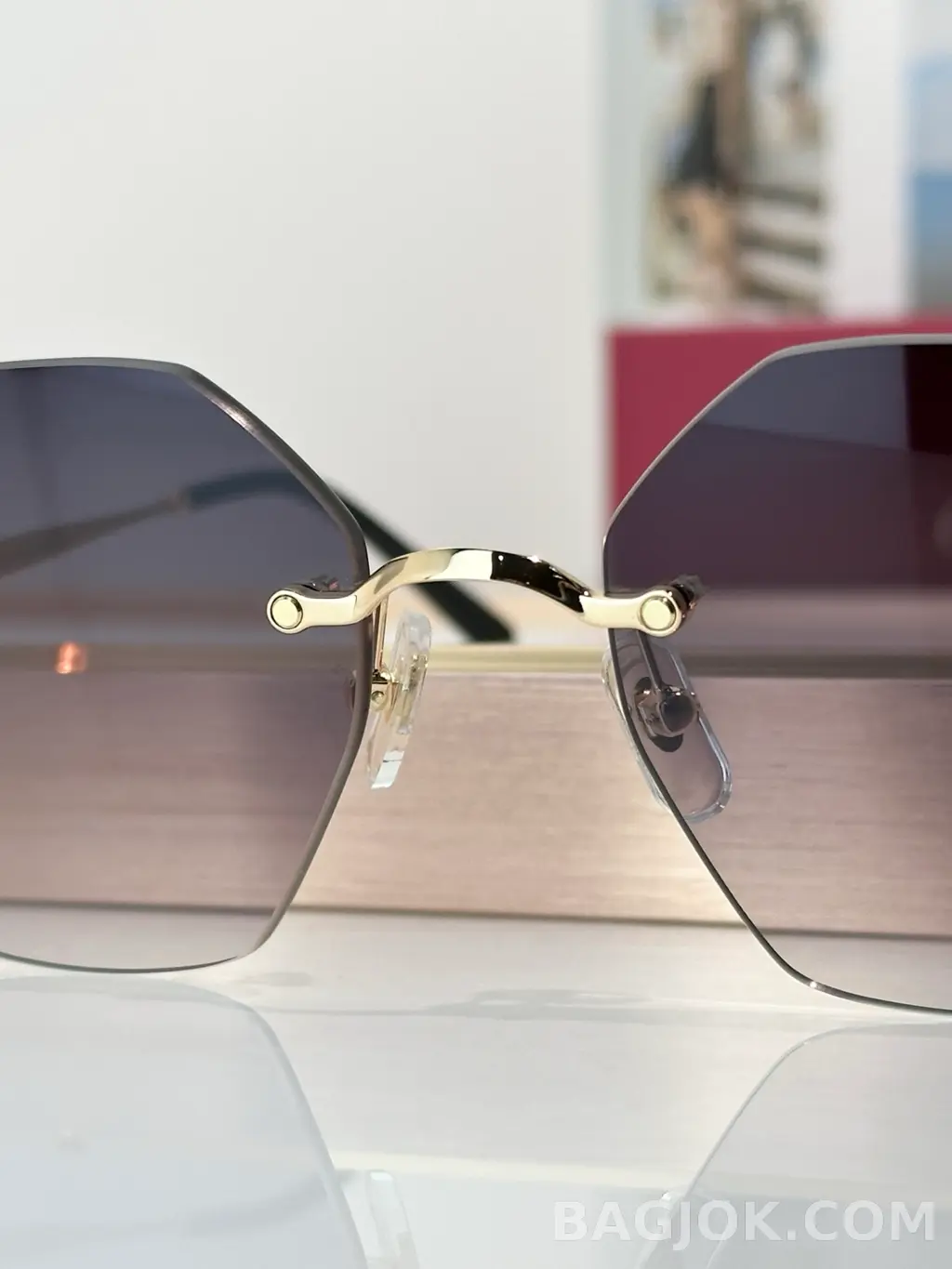 까르띠에 Cartier CT0593O Rimless Sunglasses 상세 이미지