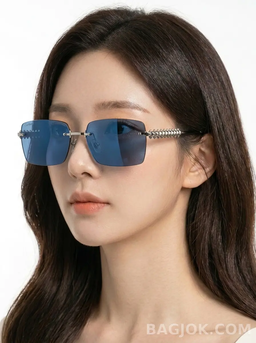 Cartier CT0545S 스파이크 Rimless Sunglasses_대표이미지