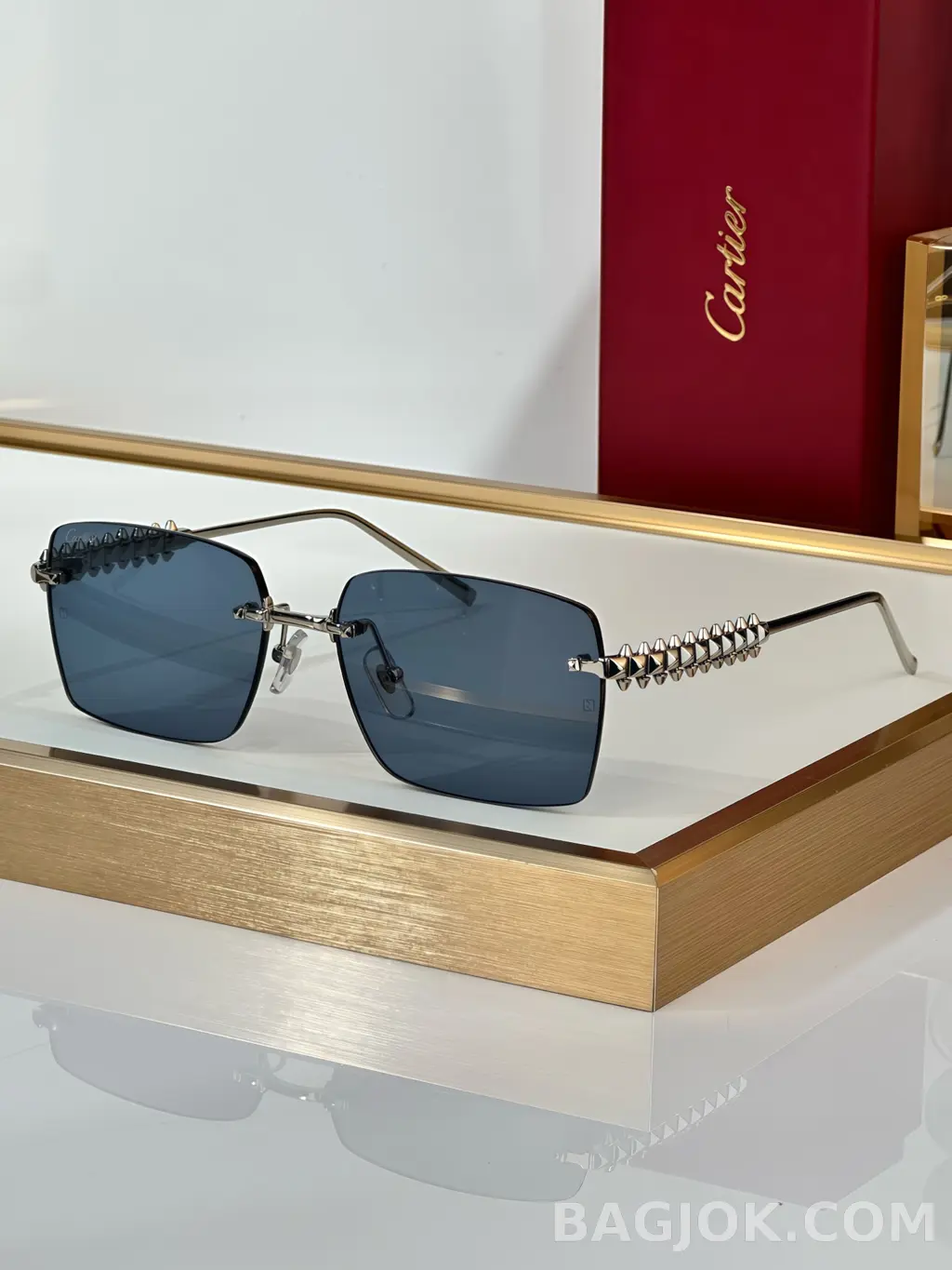 까르띠에 Cartier CT0545S 스파이크 Rimless Sunglasses 상세 이미지