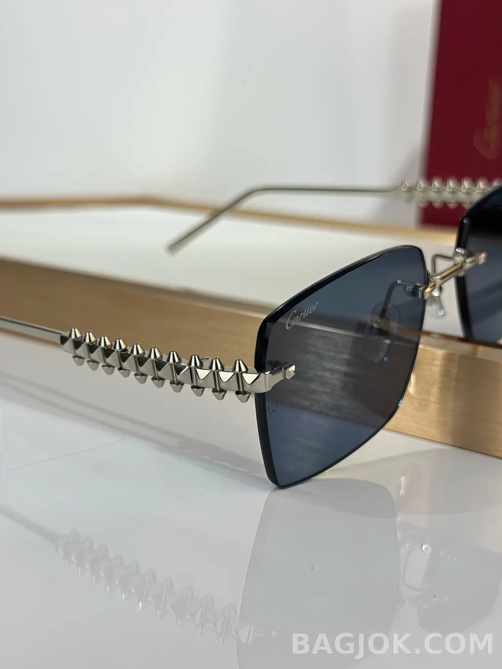 까르띠에 Cartier CT0545S 스파이크 Rimless Sunglasses 상세 이미지