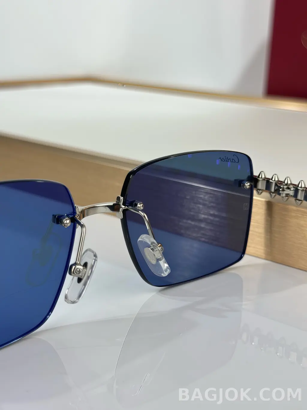 까르띠에 Cartier CT0545S 스파이크 Rimless Sunglasses 상세 이미지