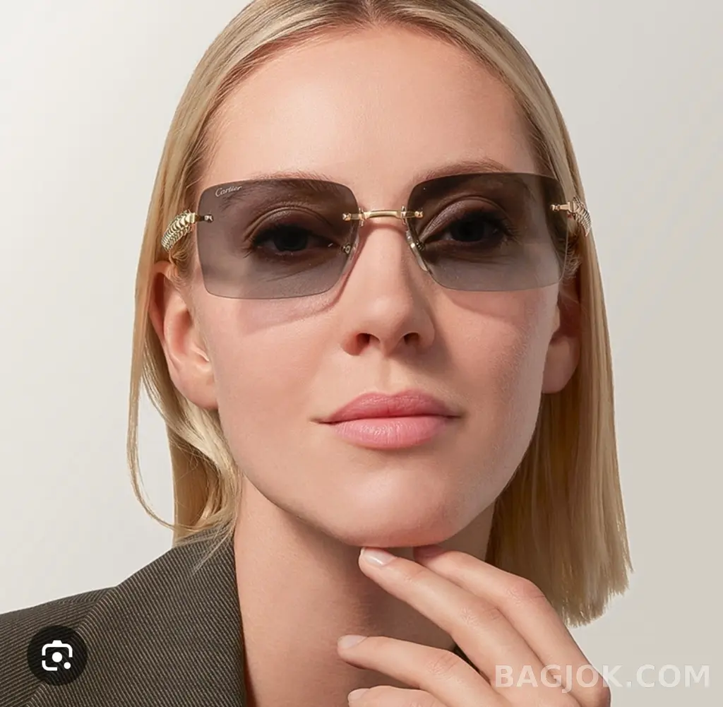 까르띠에 Cartier CT0545S 스파이크 Rimless Sunglasses 상세 이미지