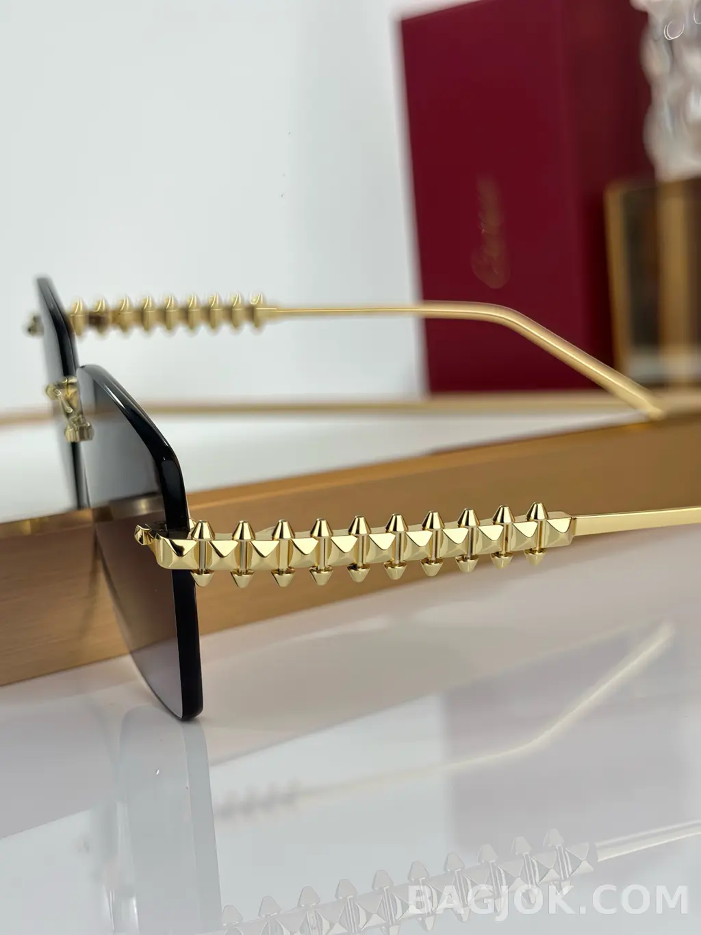 까르띠에 Cartier CT0545S 스파이크 Rimless Sunglasses 상세 이미지