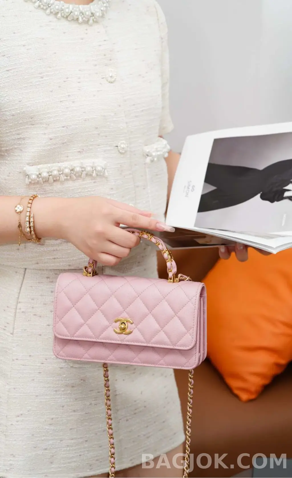 샤넬 CHANEL 25B 클래식 탑핸들 체인백 상세 이미지