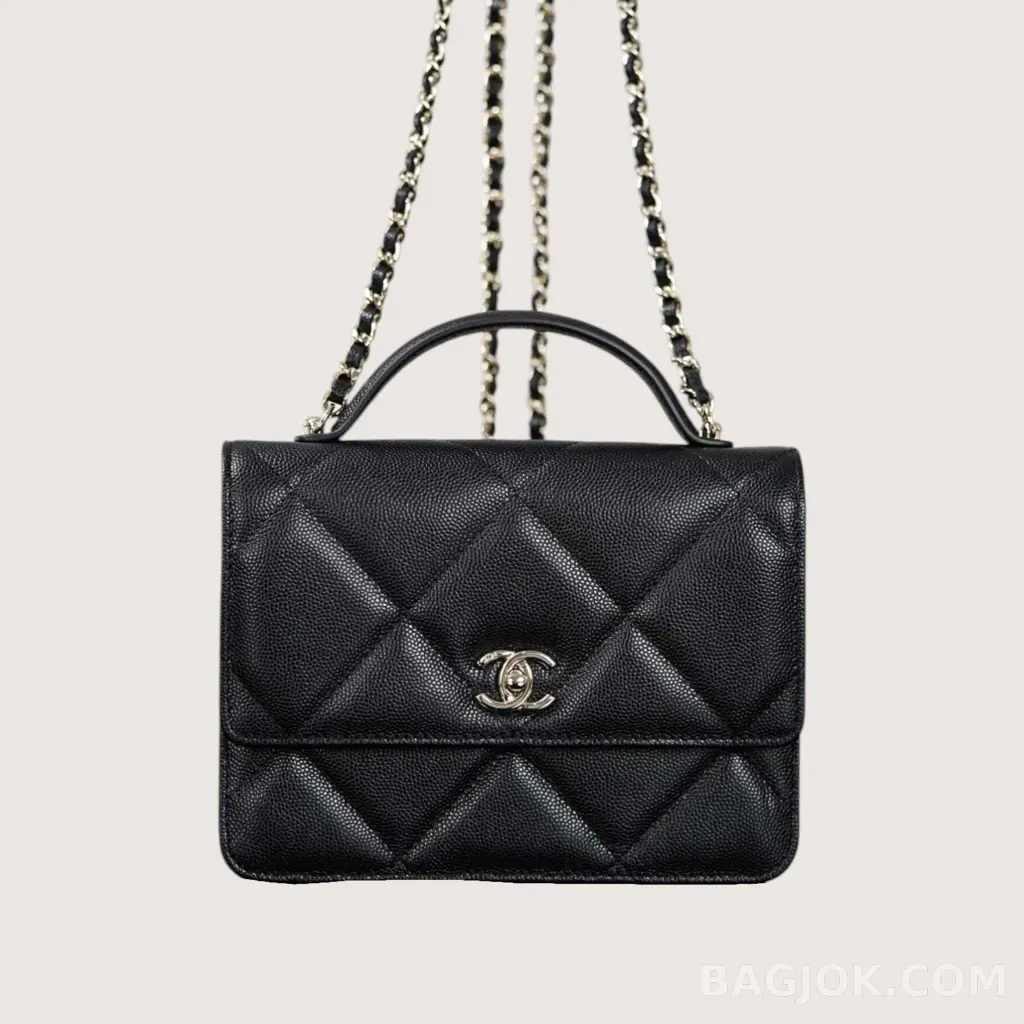 CHANEL 체인 지갑 그레인드 카프스킨_대표이미지