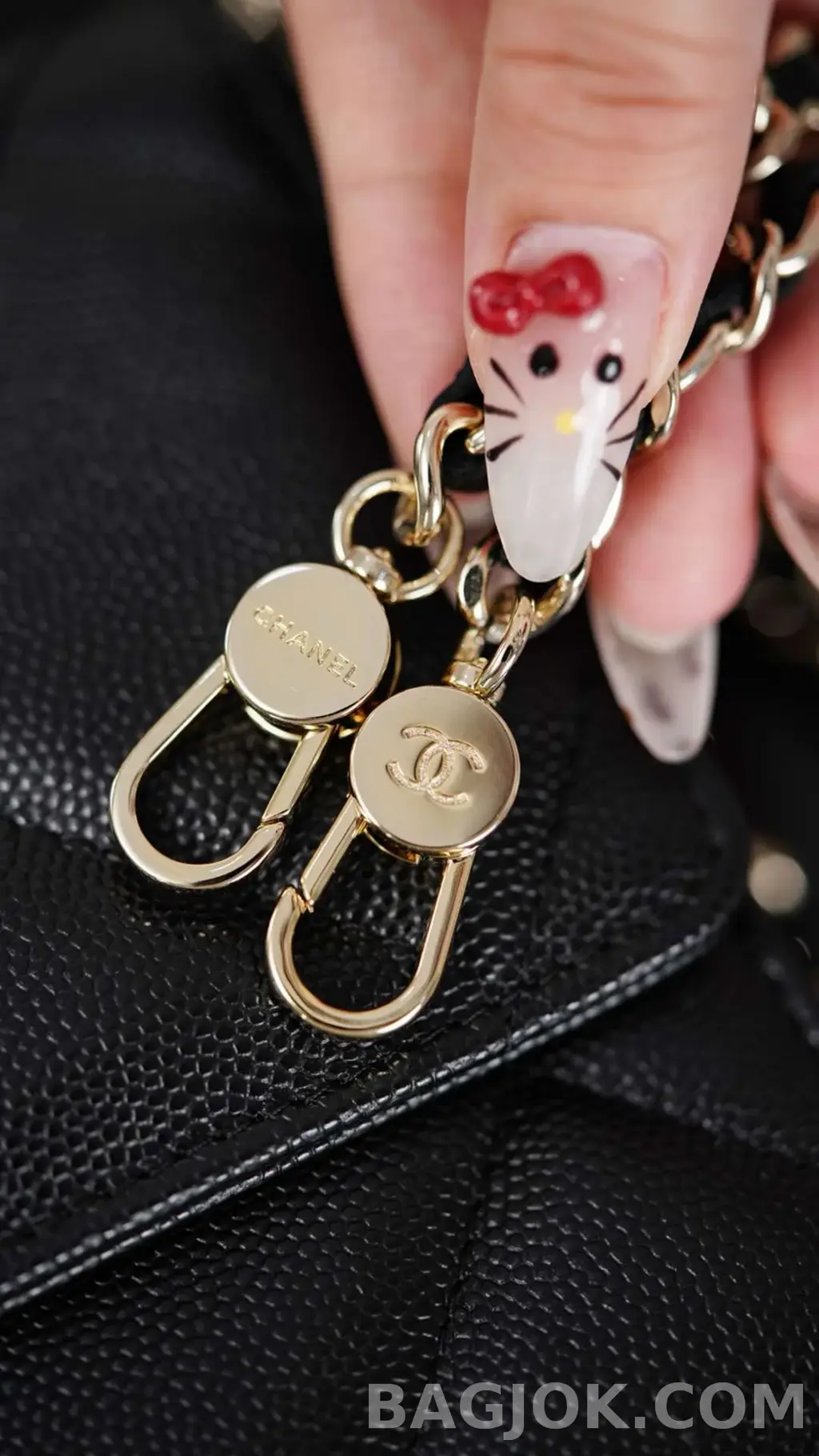 샤넬 CHANEL 체인 지갑 그레인드 카프스킨 상세 이미지