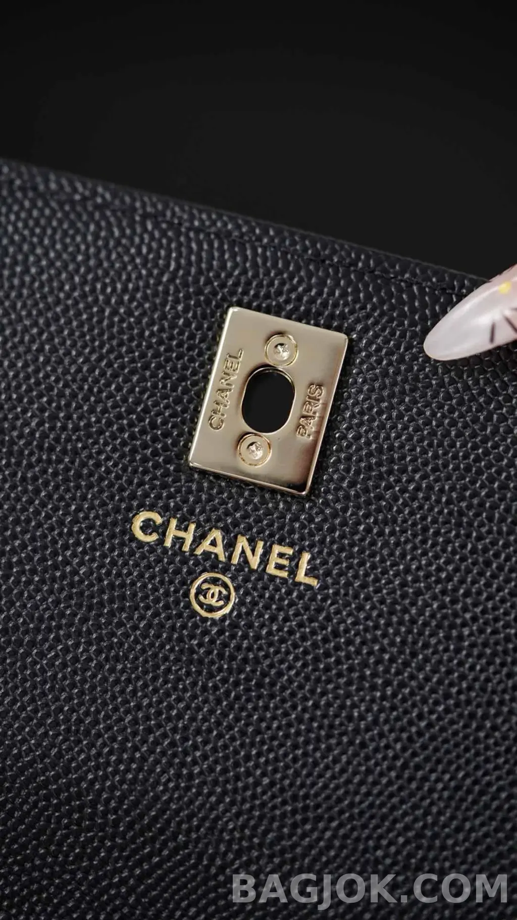 샤넬 CHANEL 체인 지갑 그레인드 카프스킨 상세 이미지