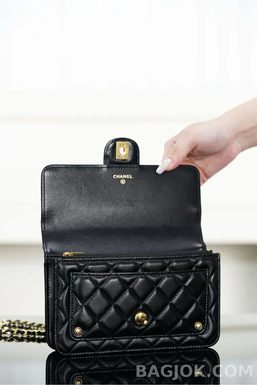 샤넬 CHANEL 클러치 체인 탑핸들 WOC 상세 이미지
