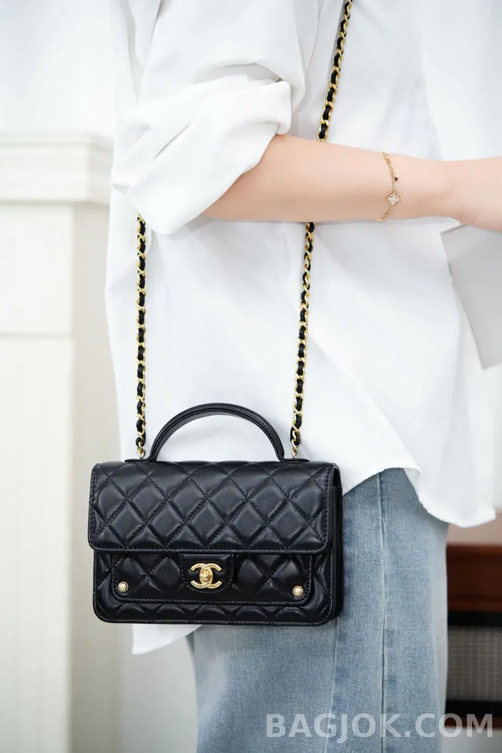 샤넬 CHANEL 클러치 체인 탑핸들 WOC 상세 이미지
