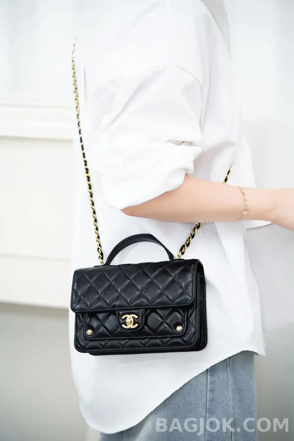샤넬 CHANEL 클러치 체인 탑핸들 WOC 상세 이미지