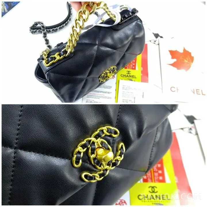 샤넬 CHANEL 19백 클래식 스몰 블랙 상세 이미지