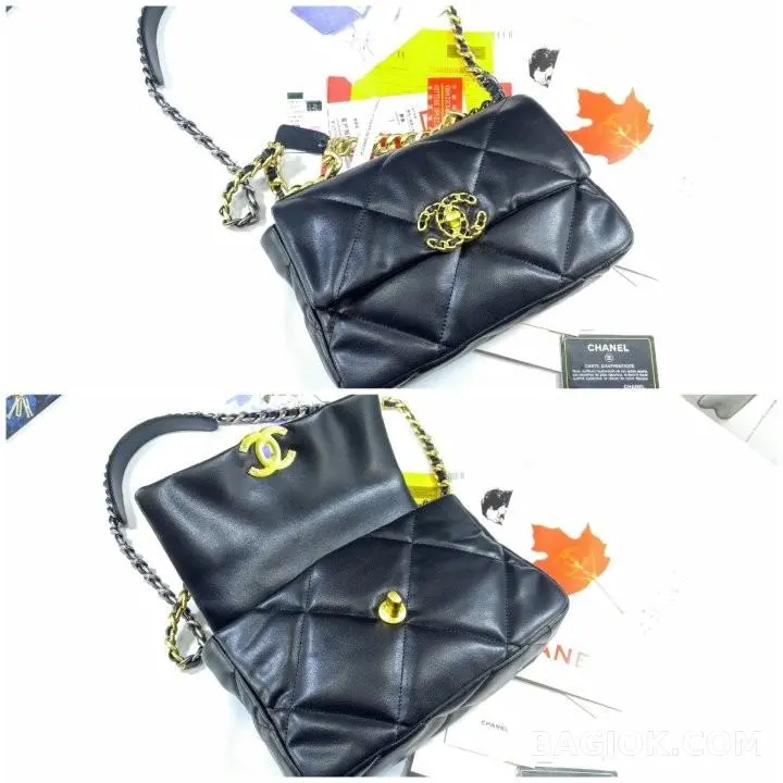 샤넬 CHANEL 19백 클래식 스몰 블랙 상세 이미지