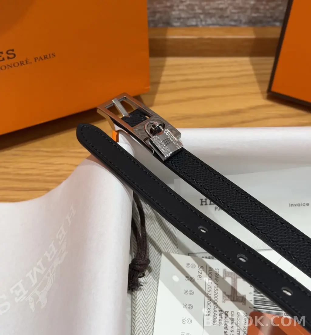 에르메스 에르메스 럭키 15mm 리버서블 벨트 실버버클 상세 이미지
