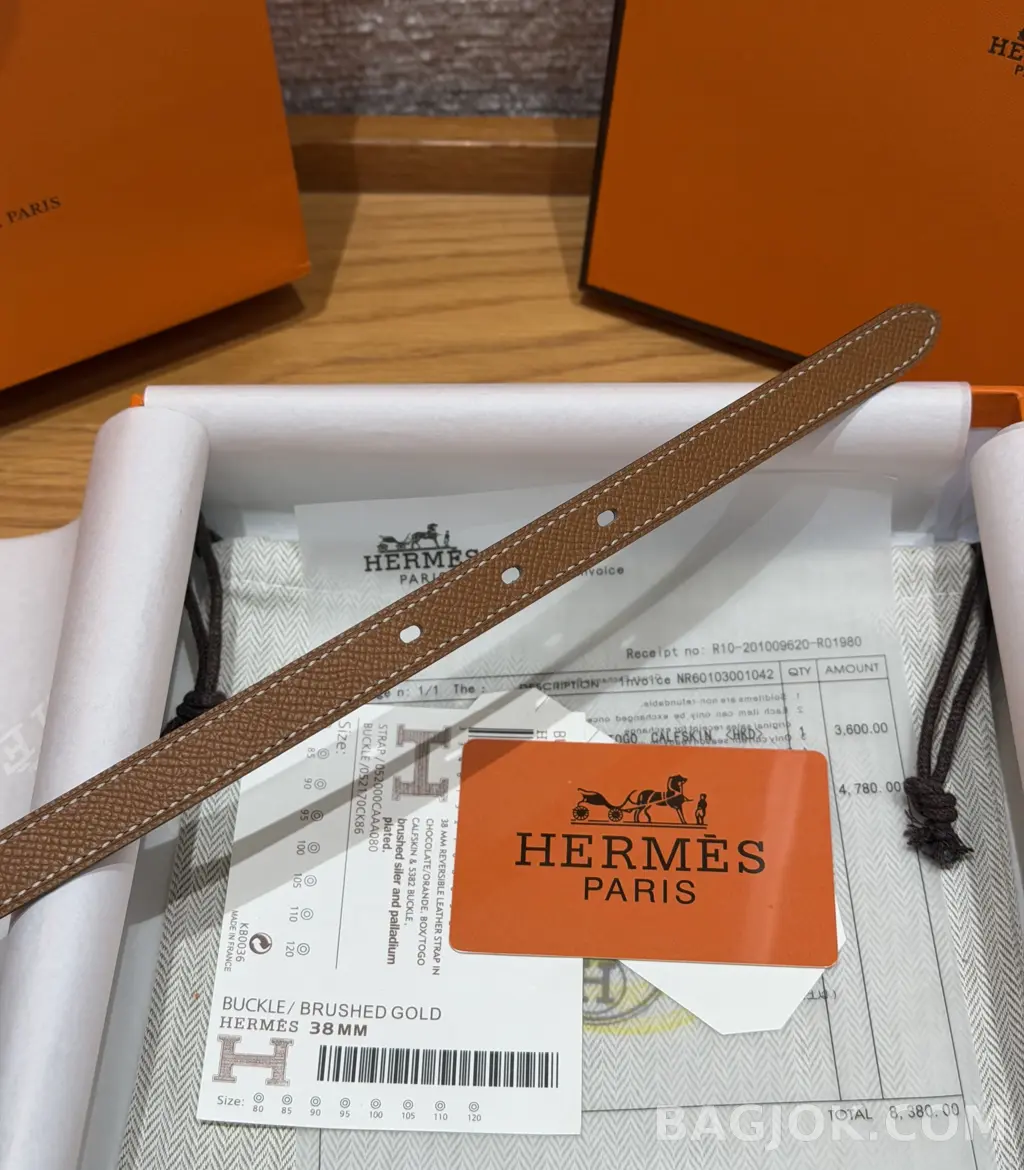 에르메스 에르메스 럭키 15mm 리버서블 벨트 실버버클 상세 이미지